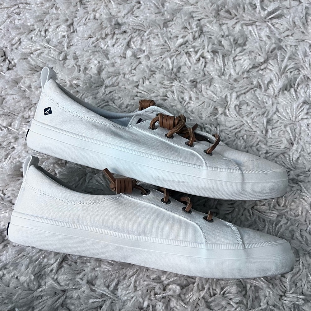 White Sperry Top Sider Boat Shoes - Picture 6 of 9